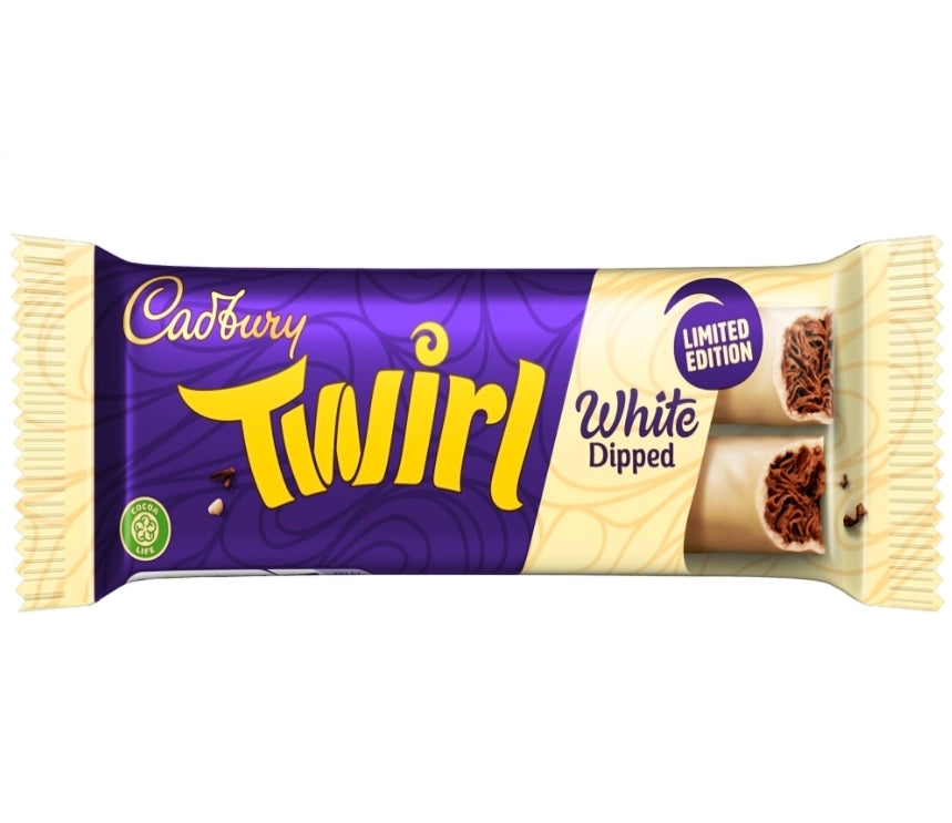 Cadbury Twirl White Dipped Limited Edition Chocolate Bar 43g
