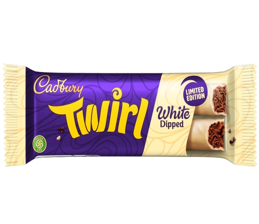 Cadbury Twirl White Dipped Limited Edition Chocolate Bar 43g